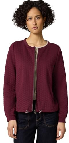 Street One Zipper Jacke mit Struktur Truffle red 42