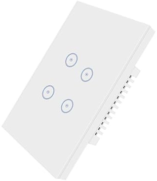 Interruttore luce intelligente, interruttore luce WiFi, 4 marce (Bianco)