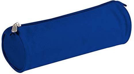 Clairefontaine 8111C Schlampermäppchen (Textil Basic, rund, Ø7 x 22cm) 1 Stück blau