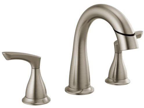 Broadmoor 20,3 cm Robinet de salle de bain à 2 poignées avec bec rabattable en nickel brossé