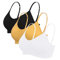 Vertvie Damen 2/3/4er Set Basic Wohlfühl BH Sport BH Spaghettiträger Bralette ohne Bügel Nahtlose Gepolsterte mit Spaghetti Bra Top Low Support Bra(EU S/Tag M,Schwarz/Weiß/Gelb)