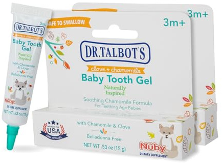 Dr. Talbot's Baby Tooth Gel for Sore Gums, Naturally Inspired, 2 Pack, Each 0.53 oz, Benzocaine Free, Belladonna Free