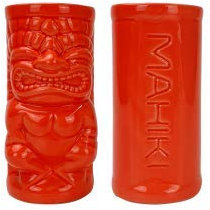 Mahiki Tiki Keramik-Becher, Tiki Mugs, Cocktailbecher Orange in Tiki-Version
