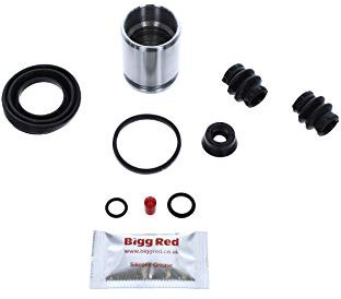 Bigg Red - Pinza Freno Posteriore Kit di Riparazione Guarnizioni & Pistone - Compatibile Con Alfa Romeo, Fiat, Sedile, Skoda, VW, , Opel, Saab