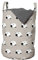 ABAKUHAUS Schaf Wäschesack, Pelztier Nursery, Wäschekorb mit Griffen Kordelzugverschluss für Waschsalons, 33 cm breit x 49 cm hoch, Pale Tan Koksgraue