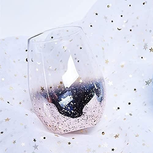HSFS Bierkrug Glas 550 ml Sternenhimmel Glas Wasserflasche Haushalt Bauch Tasse Milch Saft Kaffee Smoothie Getränk Bierkrug Klar Kristall Trinkglas Tassen Bierkrug Glas