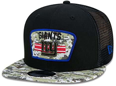New Era New York Giants NFL On Field 2021 Salute to Service Black 9Fifty Snapback Cap - One-Size