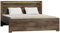 Marmex Indiana I19 - Doppelbett 160x200 cm, Schlafzimmerbett, Bett mit Rahmen, ohne Matratze (Esche dunkel)