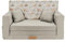 Flumi Kindercouch Kinder Sessel Sofa Schlafsofa jugendzimmer mit Gravur KINDERNAME Spielsofa für Kinderzimmer Schlafsessel Bettfunktion Kindermöbel 92x40x60 Mikrofaser (Hellgrau + Füchse)