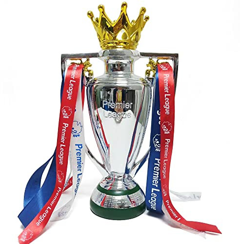 通用 Trophée de la Premier League 2021/2022 de la Ligue d'Europe de football, réplique de trophée Europe en résine 1:1, argent galvanisé, trophée creux de football collection souvenir trophée