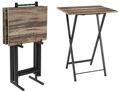 JOIN IRON 5-Piece Folding TV Tray Table Set
