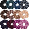 12 Stück große Haar Scrunchies Samt elastische Haarbänder Scrunchy, große Haar Scrunchies für Frauenhaar, Haarbinder Scrunchie Zubehör Valentinstag Weihnachtsgeschenke für Frauen Mädchen