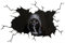 Scary Skull Crack Autoaufkleber, Auto Skelett Knochen Schädel Sticker Halloween Auto Styling Deko Decals Auto Hinten Emblem Abzeichen Aufkleber Aufkleber Auto Fenster Wand Deko Aufkleber