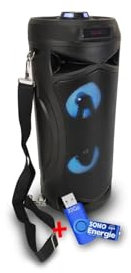 Enceinte Nomade Party Bazooka à LED - USB/SD/BT - +clé USB 32Go
