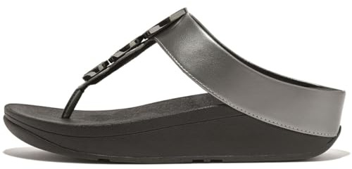 Fitflop Halo Bead-Circle Silberne Sandalen