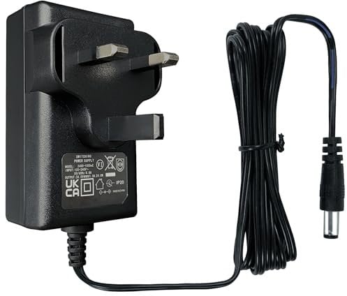 24V 1A 24W 1.8M Long Power Supply Adapter, AC DC Switching Adapter (Input 100-240V, Output 24Volt 1Amp 1000mA), DC 24V 5.5x2.1mm Wall Mount Transformer Charger Plug, UKCA Listed