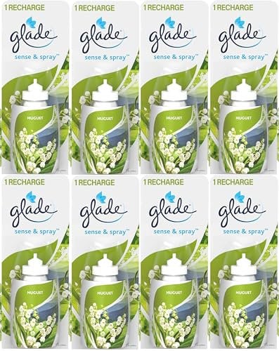 8 x Glade Sense and Spray Refill 18ml - Muguet (Lily of the Valley)