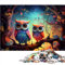 Tierkunst-Eule-Puzzle für 1000 Teile, 100% recycelter Karton, nachhaltiges Puzzle für Erwachsene, Familie oder Kinder, Puzzle 1000 Teile (26 x 38 cm)