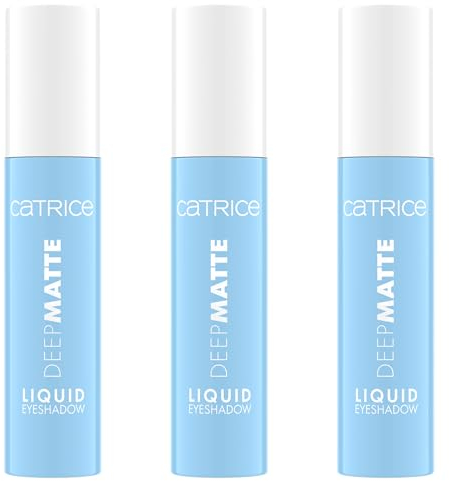Catrice Deep Matte Liquid Eyeshadow, Lidschatten, Nr. 020, Blau, langanhaltend, Expressergebnis, hochpigmentiert, vegan, wasserfest, ohne Mikroplastikpartikel, Nanopartikel frei, 3er Pack (3x4ml)