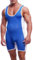 Uomo One Piece Singlets da Wrestling Pesca a Strato di Base Singolo Uniforme da Wrestling Traspirante Pigiama Intimo Blu-Bianco XL