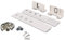 DEKAROX Kit de montage de porte universel pour Liebherr 9086322 Miele 187872 pour porte coulissante dans réfrigérateur congélateur - Avec charnières, supports, vis, rails, pièces d'accouplement,