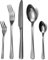 LAZAHOME Besteck Set, Edelstahl Spiegelpoliert 30 teilig Besteckset für 6 Personen, Essbesteck Set mit Messer Gabel Löffel für Familie/Party/Hotel/Restaurant, Schwarz Tafelbesteck, Spülmaschinenfest