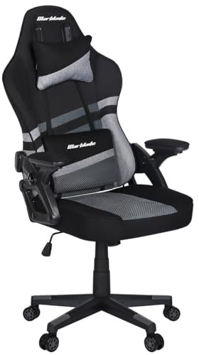 T-LOVENDO.ES - Silla Gamer Gaming Profesional, Ergonómica, de Tela Transpirable y Antimanchas, Reposabrazos Abatibles. para Adultos. Altura Regulable, Giratoria.