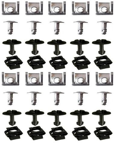 LIUONZTFD Untere Abdeckung Unterboden Motor Befestigungsclips Schild Verkleidung Schraube kompatibel mit Audi A3 A4 A6 A8 TT Auto Repair 4A0805121A 4A0805163(40 pcs)