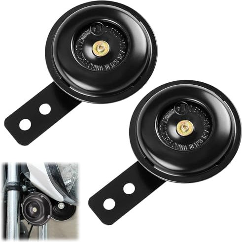 2 Stück Signalhorn Hupe 12v Laut, Niversal Horn, Motorrad Hupe,Für Roller, Motorrad, Dreirad, Pocket Bikes, 105db Wasserdicht