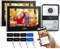 TMEZON WLAN IP Video Türsprechanlage 2-familienhaus mit 7 Zoll Touch Screen,1080P Türklingel mit Kamera,2 Draht Technik,Nachtsicht, APP/Swipe Card Unlock, Snapshot/Aufnahme,2 Familien