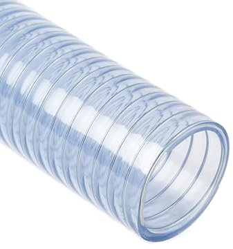 Technikplaza Transparenter FDA-Saugschlauch DN=60mm mit Stahlspirale (L=50m)