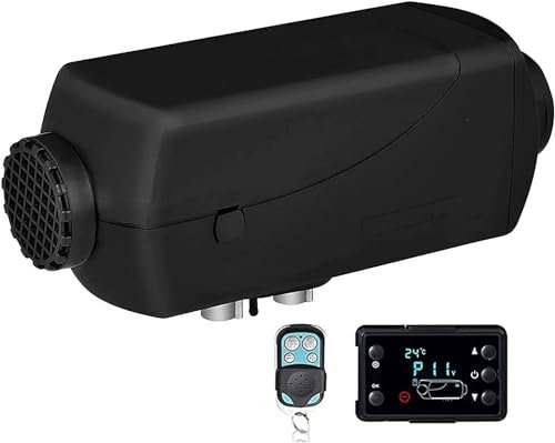 Calentador de aire diésel de 12 V y 5 KW, calentador de estacionamiento a combustible con silenciador, desempañador y descongelador de alta eficiencia, para caravanas, camiones, autobuses, remolques