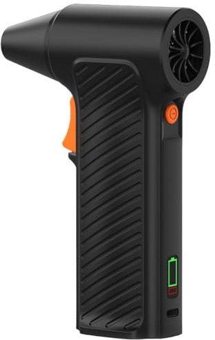 WMFASBAG 110000RPM Mini Turbo Jet Fan USB Rechargeable 29mm Brushless Motor Violent Blower 2600mah Portable Blower Adjustable Speed for Computer Keyboard Outdoor Car Home