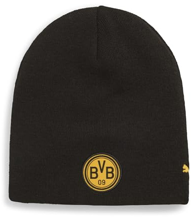 PUMA Erwachsene Borussia Dortmund wendbares Beanie OneSize, Faster Yellow Black