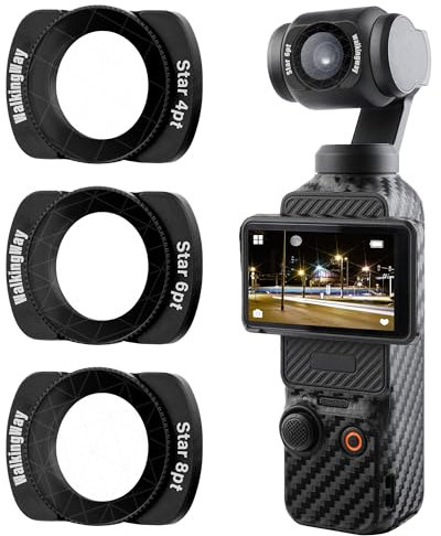 Walking Way 4/6/8-Point Magnetic Star Effect Filter Set for DJI Osmo Pocket 3 – Ideal for Night Shoots, Events, and Content Creators