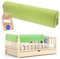 Leanbe Bettkantenschutz für Kinderbetten Kissen für bettumrandung Rausfallschutz Abdeckung Kantenschutz für Babybett (GRÜN Mikrofaser, 120cm)