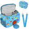 LPQKCcY Carry Case for Toniebox Starter, Storage Bag for Tonies Characters UK, Headphones, Charging Station and Accessories, Carry Bag with Zip and Adjustable Strap for Tonie Box Audio Player (Blue)
