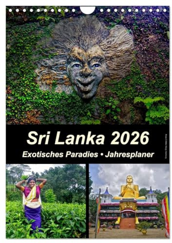 Sri Lanka 2026 - Exotisches Paradies - Jahresplaner (Wandkalender 2026 DIN A4 hoch), CALVENDO Monatskalender: Beeindruckende Naturlandschaften und ... diesen Jahresplaner-Kalender. (CALVENDO Orte)