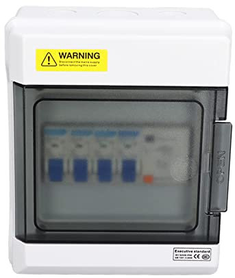 Verbrauchereinheit 3 ​​-Wege -Leistungsschalter Tragbare Box -Leckage -Leistungsschalter mit Detektor für Garage, Wohnwagen, Workshop