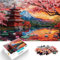 Quizspiel Kirschblüten-Japan-Kunst 1000-teilige Puzzles für Teenager 26x38cm Einzigartige Wohndekoration und Geschenke für und ab 14 Jahren