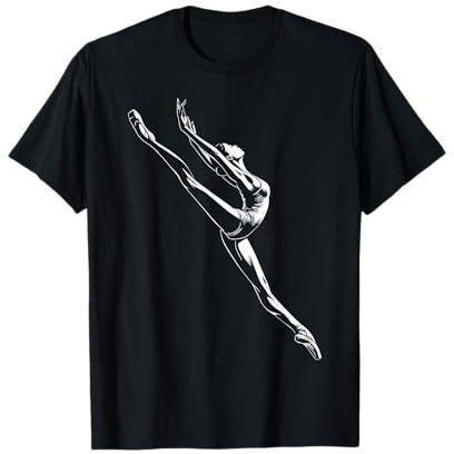 Minimalist Ballet Jete Pose Ballerina Dancing T-Shirt
