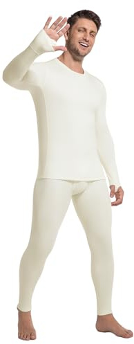 Thermounterwäsche Herren Set für Winter, Warm Skiunterwäsche Innenfleece | Funktionsunterwäsche Herren Set Atmungsaktiv Thermounterhose Thermounterhemd Männer für Training & Alltag