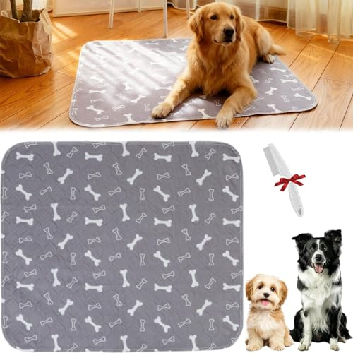 PIPI Matten Für Hunde Wiederverwendbar, Schnell Absorbierende Welpen-Pads Mit Pheromon, Waschbare Saugfähige Pipipimatte, Dressurtaps Für Haustiere, Auslaufsicher (Stil C, S: 40*60cm)