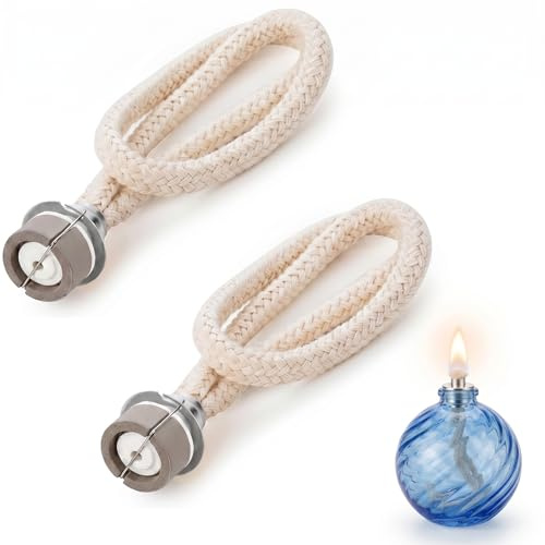 2 Stück Ersatzdocht kompatibel mit Lampe Berger 18mm Silber | mit Luft Kontrolle katalytischem Brenner Zubehör für Öllampe Duftlampe Raumluftverbesserung Aromatherapie Heimdekoration