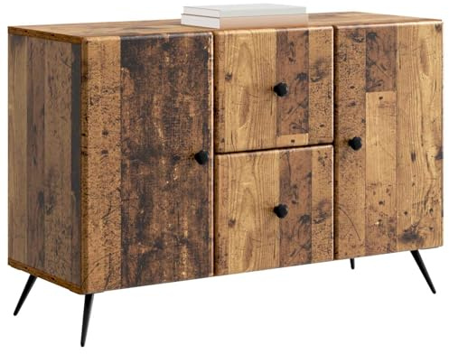 vidaXL Sideboard Altholz 89 x 34,5 x 60 cm Holzwerkstoff, Wohnzimmer, Rechteckiger Moderner Sideboard, Viel Stauraum, Verstellbarer Organizer, Stilvolle Lösung