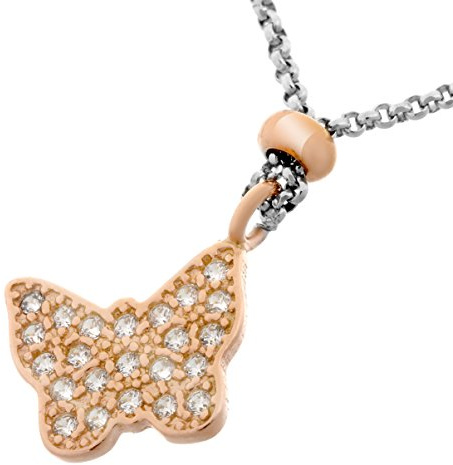 Orphelia Damen-Kette mit Anhänger Fantasie rhodiniert Zirkonia transparent Rundschliff 43 cm-ZK-7194
