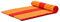 Leewadee Kapok Rollmatte – Handgefertigte Schlaf- & Relax Faltmatte aus Thailand, vielseitig als Gästebett, Campingmatte, Yogamatte oder Futon nutzbar, 190 x 100 cm, Orange Rot