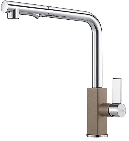 Franke cromado fregadero de cocina grifo con caño extraíble de Maris ducha extraíble – cromado/cappuccino 115.0392.362, Cappuccino