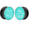 Piersando 1 Paar 2er Set Ohr Plug Piercing Kunststoff Flesh Tunnel Ohrplug mit Hier rein Da Raus Spruch Schwarz Motiv Comic Picture Türkis 20mm