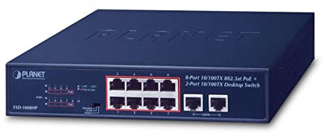 Planet FSD-1008HP - Switch 8-Port, colore: Nero